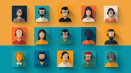 Diverse Team Collaboration Illustration Modern Office Digital Artwork Bright Environment Eye-Level Viewpoint