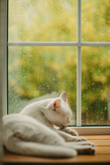 cat on the window