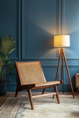 Modern armchair in a cozy room