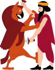 Darius the Great hand drawn