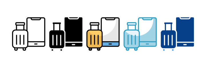 Travel App  Icon Set Multiple Style Collection