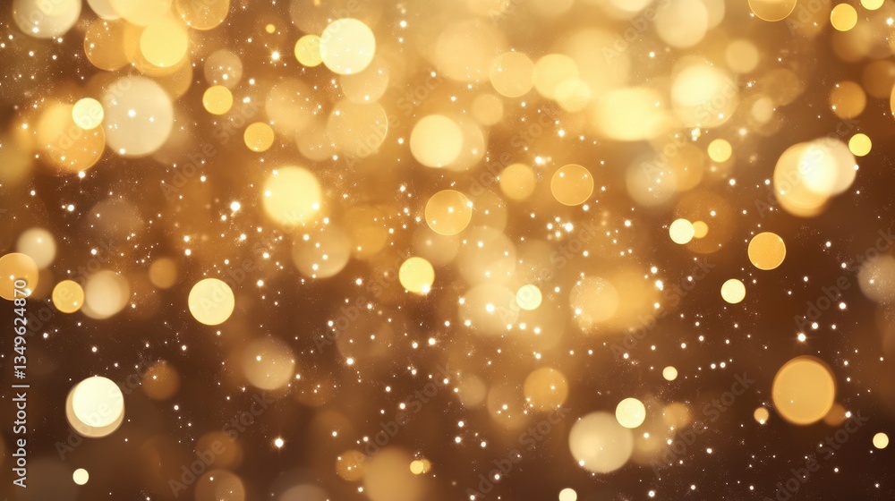Aufkleber a shimmering background with golden bokeh effects, creating a warm and festive atmosphere filled wit