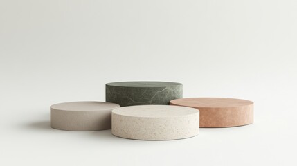 Minimalist display podiums for product presentation