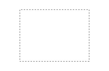 Rectangular shape with dashed cut here line for coupon, discount, sale ticket. Dotted figures isolated on white background. dotted rectangle clipart. Vector illustration. Eps file 17.