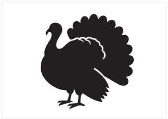 Obraz premium Turkey silhouette vector illustration