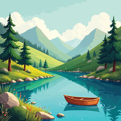 mountain lake in the mountains