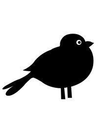 Bird clip art design on plain white transparent isolated background for card, shirt, hoodie, sweatshirt, apparel, card, tag, mug, icon, poster or badge