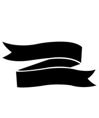 Banner ribbon clip art design on plain white transparent isolated background for card, shirt, hoodie, sweatshirt, apparel, tag, mug, icon, poster or badge