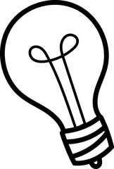 light bulb vector back to school doodle