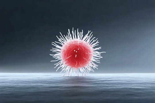 Cute Virus Cell for Microscopic World.