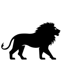 Lion clip art design on plain white transparent isolated background for card, shirt, hoodie, sweatshirt, apparel, card, tag, mug, icon, poster or badge