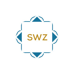 SWZ Letter logo design template vector.