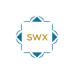 SWX Letter logo design template vector.