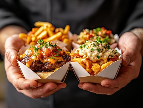 Gourmet Food Truck Festival Delights in Vibrant City Park Culinary Extravaganza Outdoor Atmosphere Family-Friendly Fun