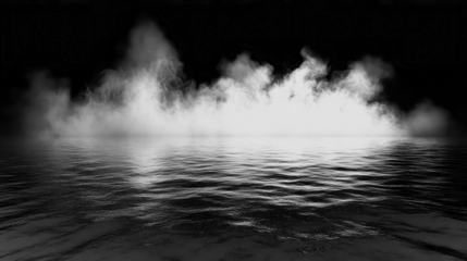 PNG Mysterious foggy water scene