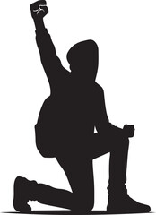 kneeling protest illustration