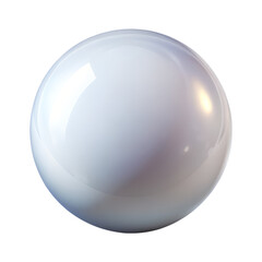 Glossy 3D Render of a Reflective White Sphere with a Smooth Gradient Finish