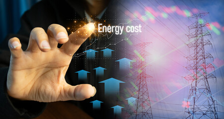 The concept of rising energy costs Energy shortage crisis © tanit