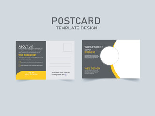 Corporate postcard design template, amazing and modern postcard design, stylish corporate eddm postcard design. Print Ready Corporate Professional Business Postcard, Event Card Design