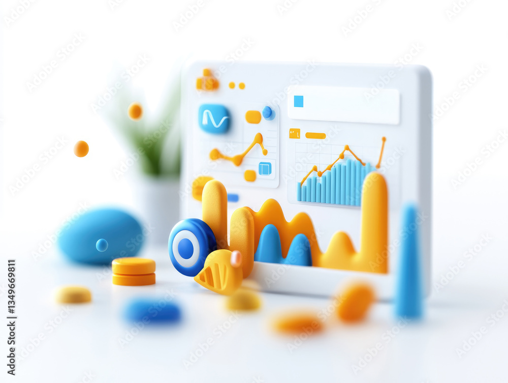 Aufkleber engaging newsletter insights on data visualization techniques digital workspace infographics modern 