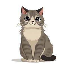 Obraz premium vector illustration of a cat