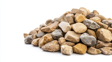 Natural stones in various colors and sizes, ideal for landscaping and decoration
