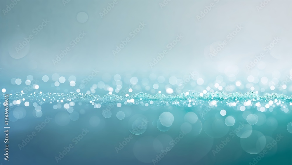 Poster sparkling water droplets create a mesmerizing pattern along the surface in a tranquil setting