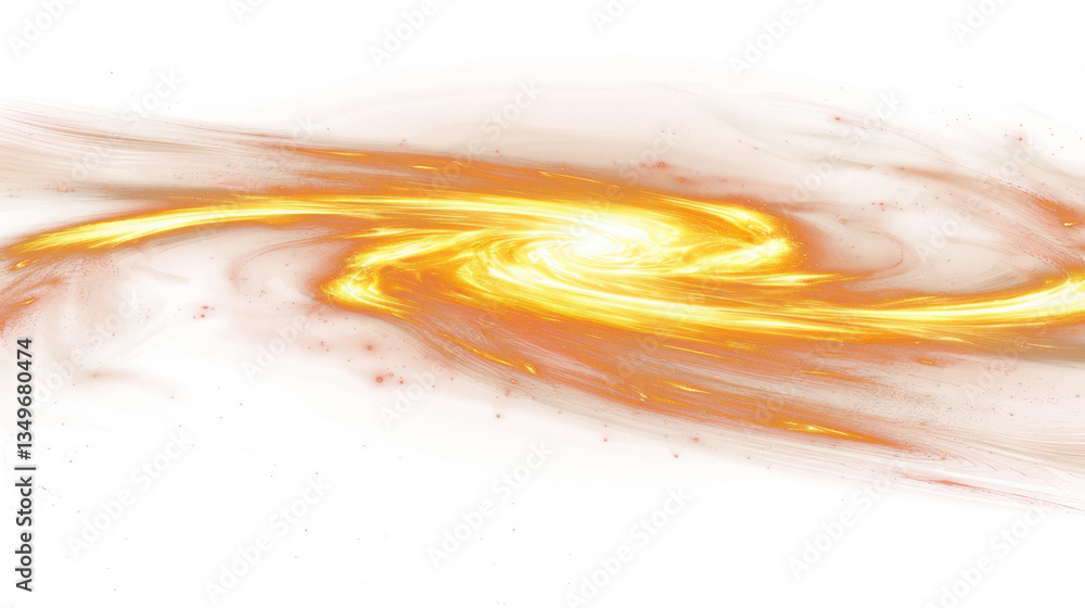 Wall mural png minimal effect golden particles universe space swirl.