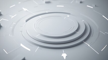 Obraz premium Abstract 3D layered circles, modern design, background for presentations, use in graphic design