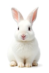 Fototapeta premium white rabbit isolated on white
