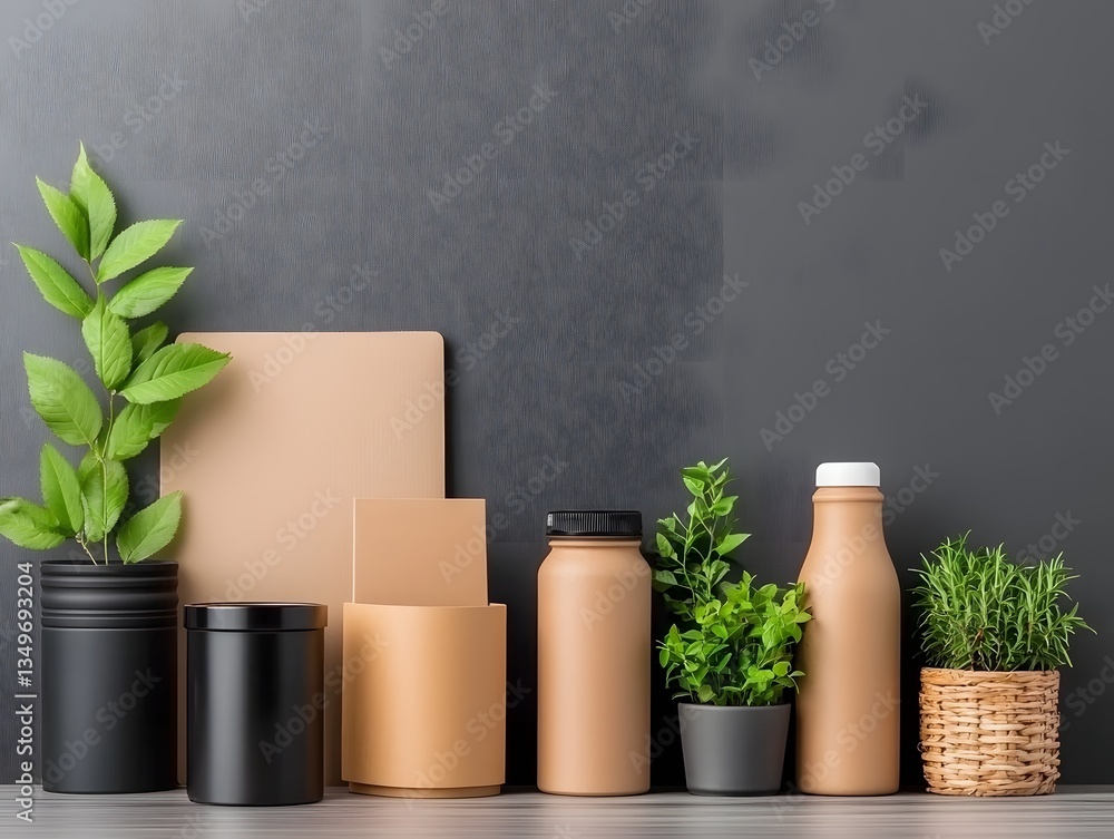 Aufkleber assortment of storage containers in various shapes textures and materials like cardboard wicker and 