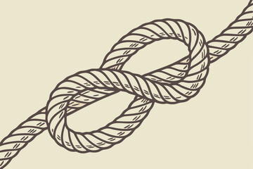 21 Intricate rope knot, close-up detail, natural hemp fiber, twisted strands, tan color, nautical theme, simple background, high contrast, macro photography, isolated object, textured surface, strengt