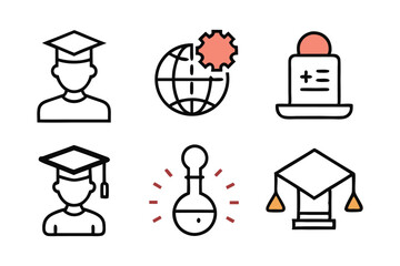  education icon set 