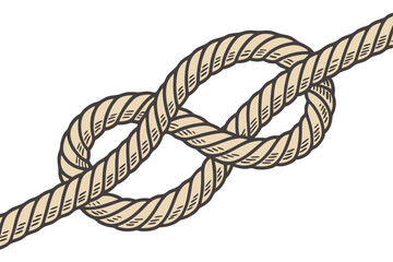 21 Intricate rope knot, close-up detail, natural hemp fiber, twisted strands, tan color, nautical theme, simple background, high contrast, macro photography, isolated object, textured surface, strengt
