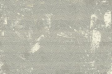 Abstract geometric seamless pattern with an effect of attrition in retro color. Vector shabby geometric carpet. Vintage background for ceramic tile, wallpaper, linoleum, textile, rug, web page
