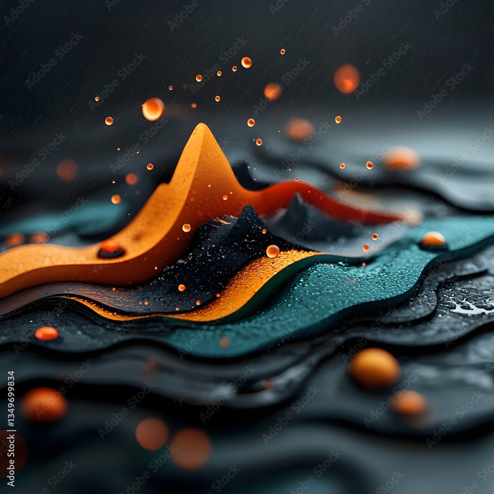 Aufkleber captivating fluid topography mesmerizing data visualization of complex weather patterns in a futuris