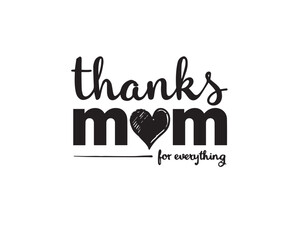 Happy Mother's Day cute poster. Greeting card design. for banners, Black and white concept. Gift card template, Vector Illustration.