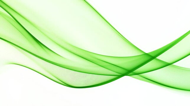 green waves on white background