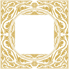 Decorative ornate retro emblematic floral blank card
