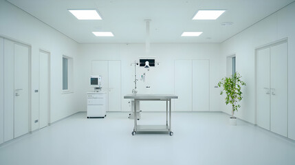 Bright Empty Modern Medical Operating Room