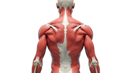 Human Back Muscles Anatomy Illustration