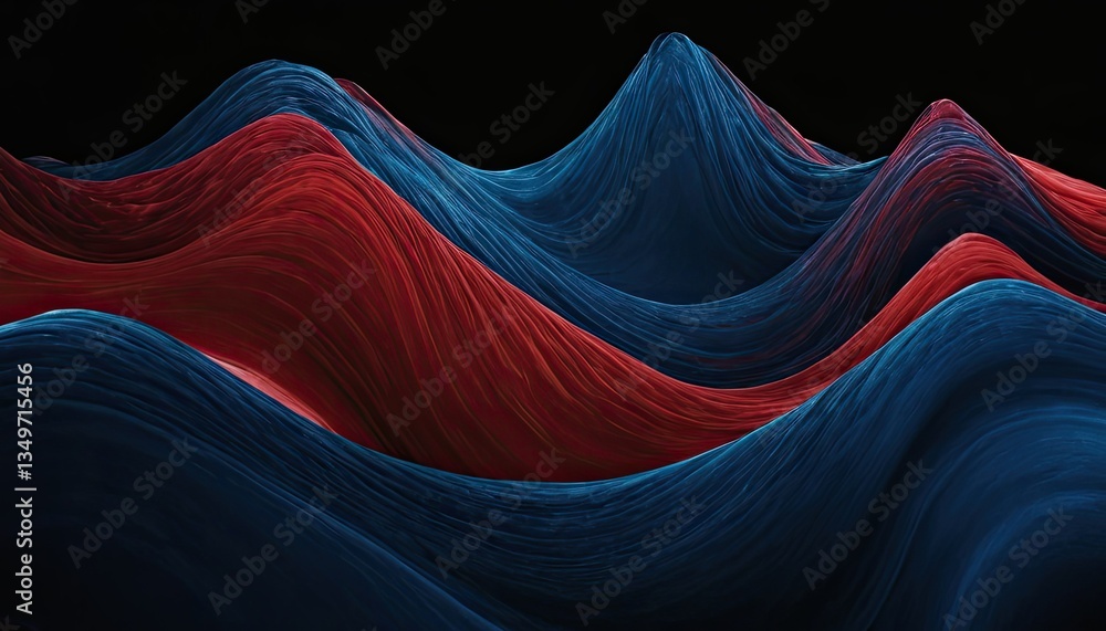 Poster a colorful abstract image of a wave with the words 