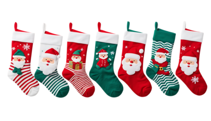 Santa gift sock set png 