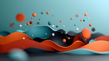 Dynamic Hypnotic Rainfall Pattern Map with Surreal Topographic Landscape Abstract Data Visualization of Weather Information