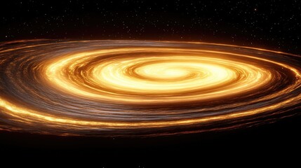 Obraz premium Fiery Spiral Galaxy in Deep Space (1)