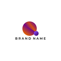 ILLUSTRATION LETTER Q GEOMETRIC LOGO ICON PURPLE ORANGE GRADIENT COLOR TEMPLATE SIMPLE MINIMALIST ELEMENT DESIGN SIMPLE VECTOR GOOD FOR APPS, BRAND 