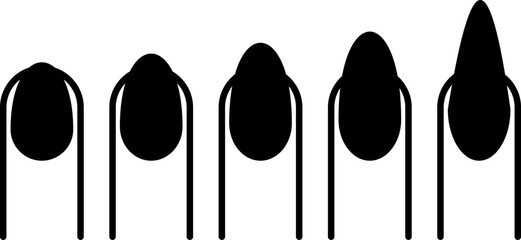 Nail icon logo, illustration, vector sign symbol for design. Vector illustration.