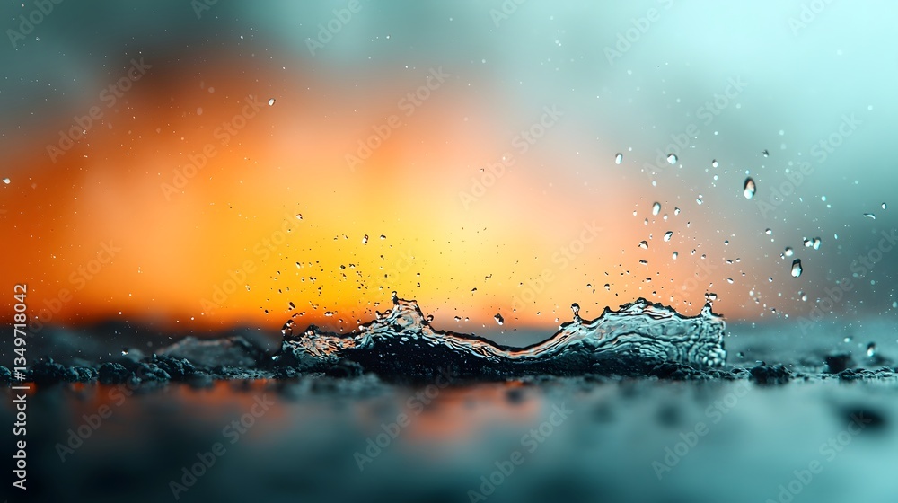 Poster enchanting rainfall pattern abstract fluid topographic data visualization with dynamic weather condi
