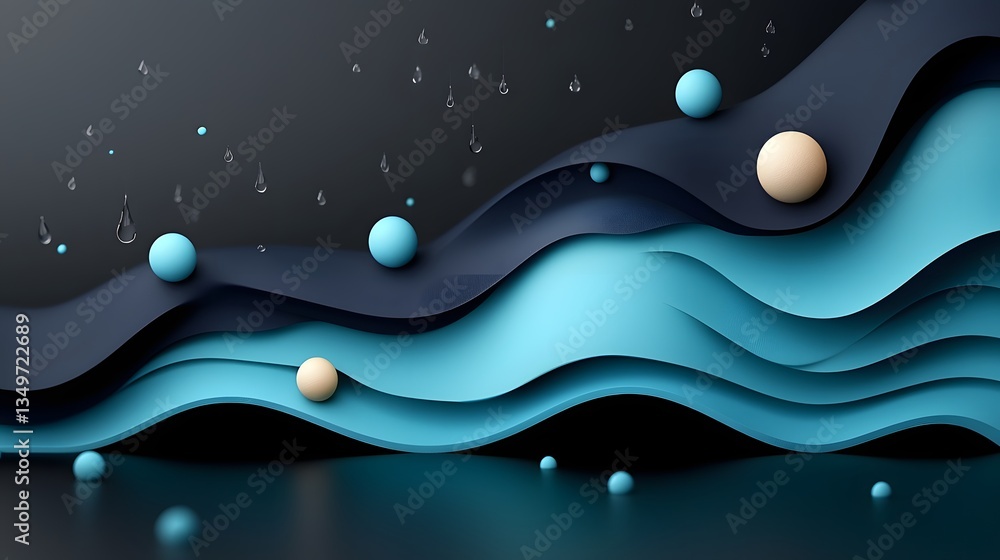 Fototapete Flowing Rainfall Pattern Dynamic Fluid Data Visualization Topographic Weather Analytics Complex Data Mapping Abstract Data Art Cinematic Data Landscape
