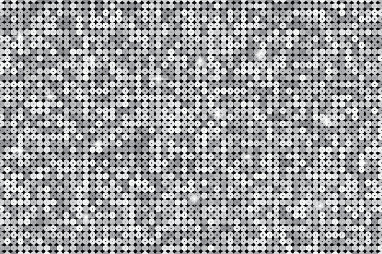 Silver background. sequins background. sequin background Silver. Sparkle seamless pattern with silver sequins